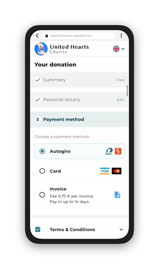 Charity - Payment method mockup - black Copy