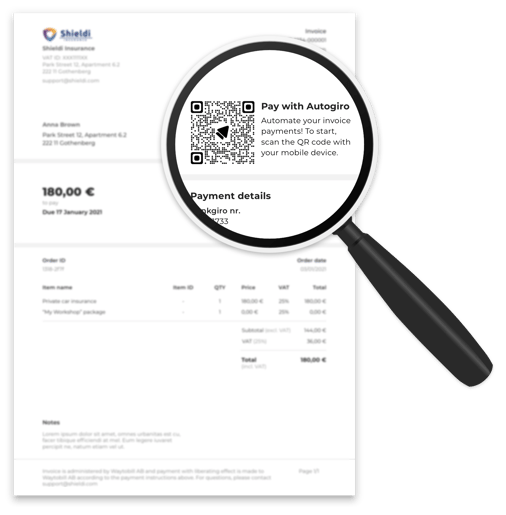 Insurance visuals - Invoice with Autogiro QR code - magnified and blur overlay@2x (1)