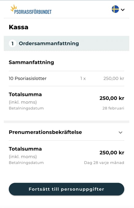 psoriasisforbundet checkout